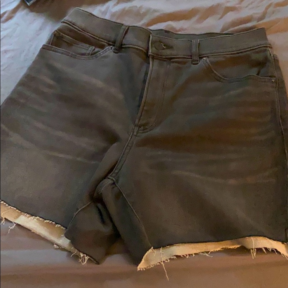 Brand new express faded black jean shorts